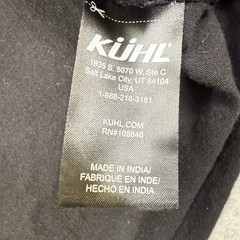 Kuhl Wildfibre Crew Neck T Shirt Black XL Zip Pocket on Sleeve Gorpcore Outdoor