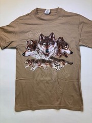 Vintage Anvil Tag Sansegal XCV Wolves T-Shirt Single Stitch M – Sand
