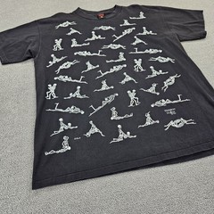 Fashion Victim Skeletons Men’s XL Shirt Vintage 90s Glows In The Dark Tee Boning