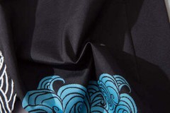 Niepce Streetwear Japanese Black Kimono Graphic Tee Samurai Short Sleeves Shirt