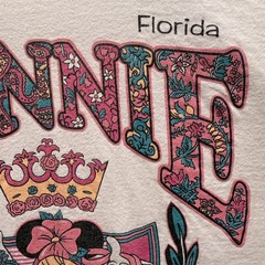 Vtg Disney Minnie Mouse Florida Graphic Mens L T Shirt Paisley Floral Dance 80s