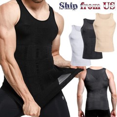 Gym Exercise Mens Vest Tops Slimming Body Shaper Corset Abdomen Compression