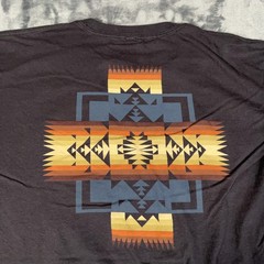Pendleton Shirt Mens XLT Charcoal Gray Back Graphic Geometric Short Sleeve Tee
