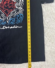 Pink Dolphin Shirt Large L Black Streetwear Graphic Wave Zebra Tee Short Sleeve