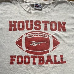 Vtg. Reebok Houston Football Logo T-Shirt Men’s XL White Red Cotton Knit