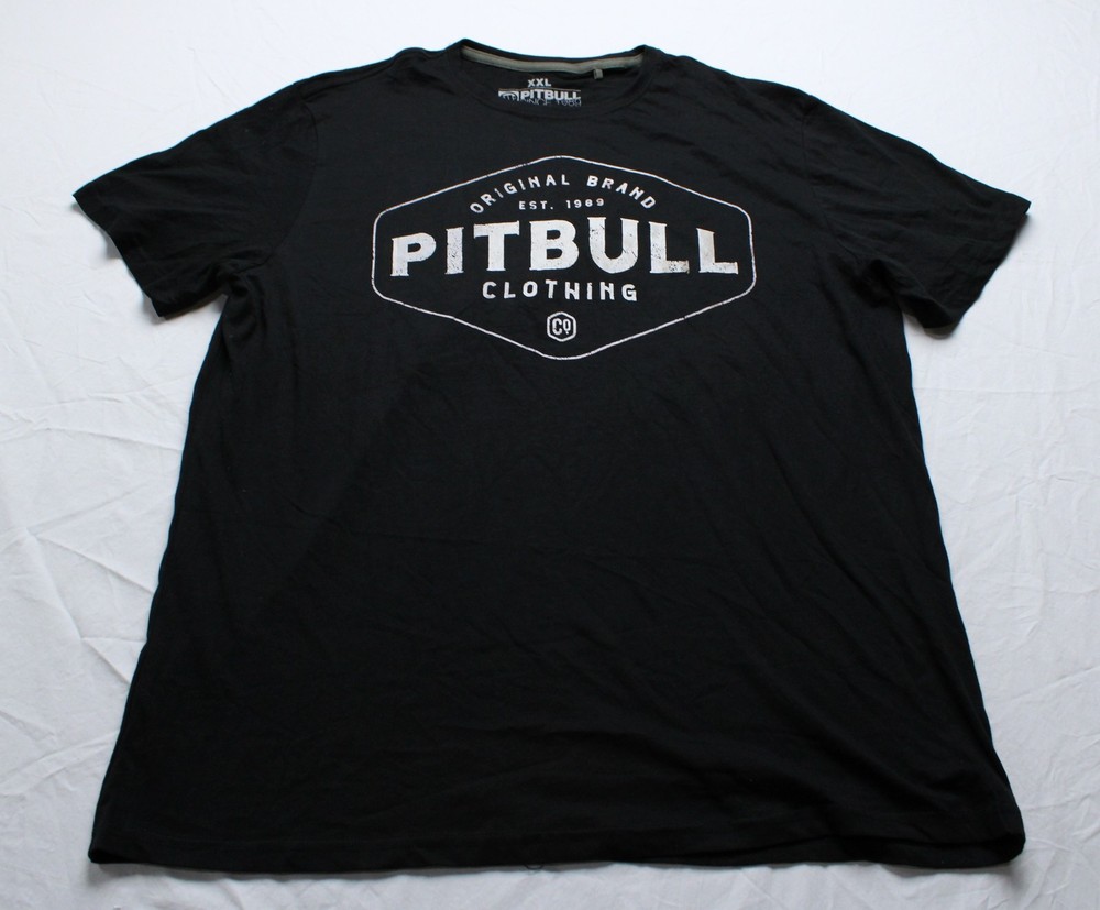 Pitbull Clothing Men’s Ultra Light Weight Pitbull Co T-Shirt CG2 Black Size 2XL
