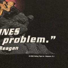 Vintage USMC US Marine Corps Ronald Reagan Quote T-Shirt Medium Y2K Gildan