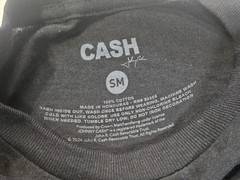 Johnny Cash Graphic Tee Mens Small Black Retro Country Music Festival Wear