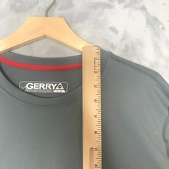 Gerry Shirt Men XL Grey Red Crew Outdoor Casual Stretch Base Layer Logo Adult