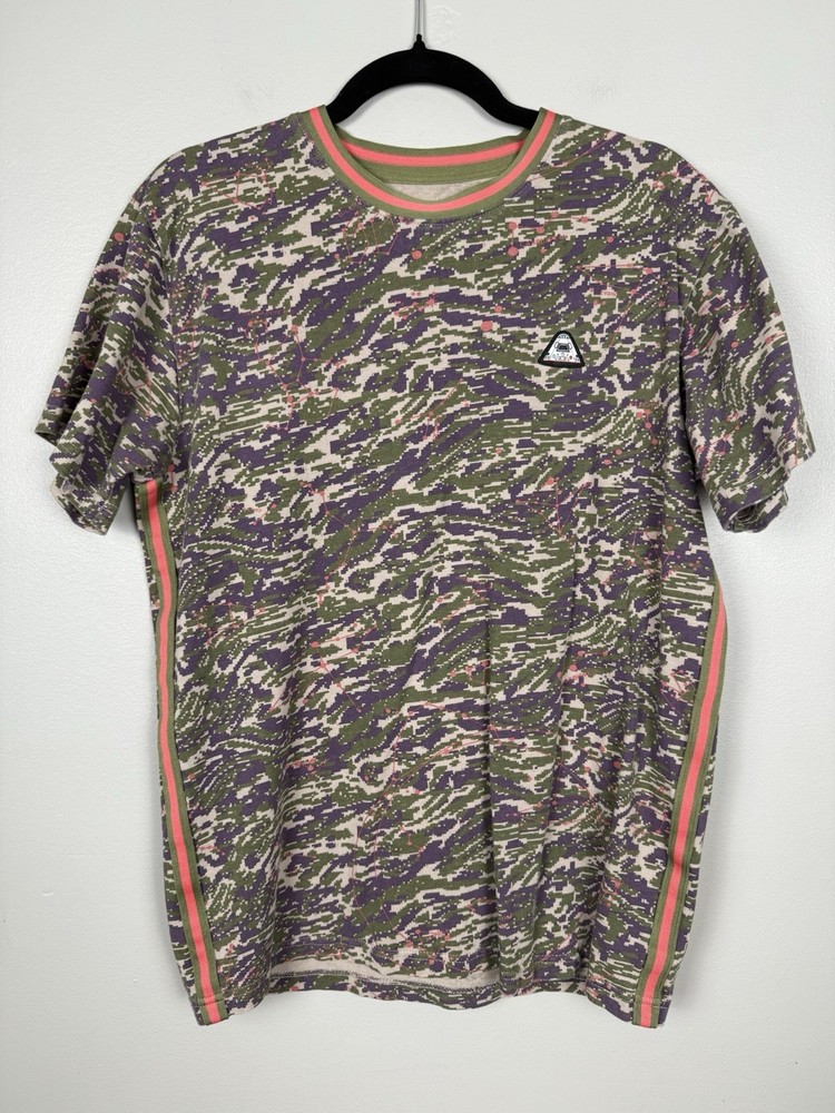 Billionaire Boys Club Analog Camo Shirt All Over Print Astronaut Hip Hop Mens S