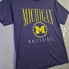 University of Michigan Shirt Men Medium YELLOW Wolverines U of M NCAA Sports NWT