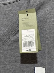 Men’s Everyday Wear Short Sleeve V Neck T-Shirt Goodfellow Casual Gray L NWT