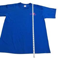 Vintage Y2K Isle Of Capri Casino Shirt Mens L Blue Double Sided Parrot Graphic