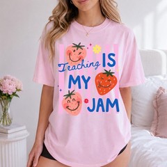 Teaching Is My Jam Strawberry Teacher Shirt Back to School Teacher Gift