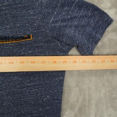 Diesel 6 Button Henley T Shirt Men’s Medium Heather Blue Short Sleeve Marled