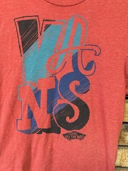 Vans Off The Wall Mens Red TShirt Shirt Small – Flaw W/ Ripped Seam As Pictured