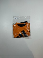Adidas Shirt Mens Large Orange Black Colorblock Logo Graphic Sports Tee