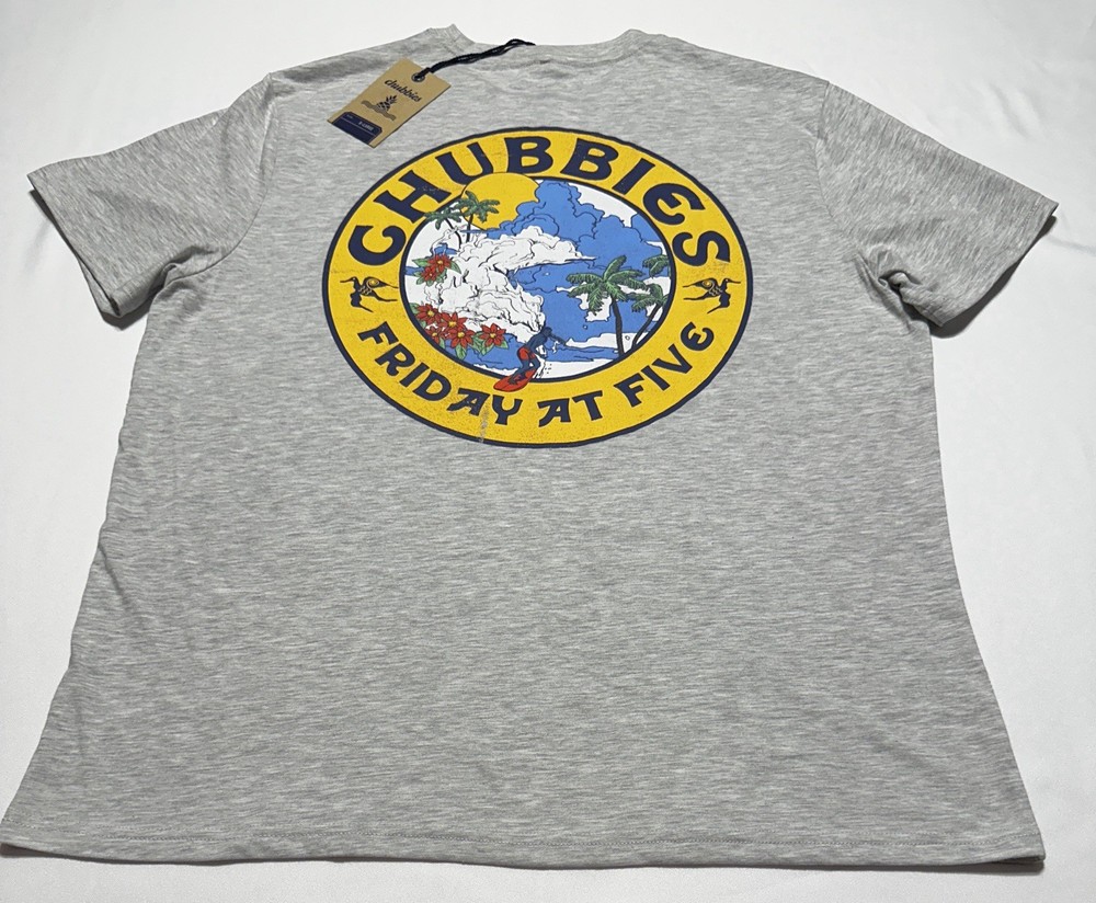 Chubbies The Seal of Approval Graphic Tee Shirt Men’s Size XL Gray NWT New