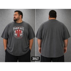 Case IH Farmall Tractor T-Shirt Mens 3XL Tall Gray Graphic Short Sleeve Tee