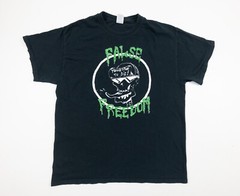 Skull Skateboarding Shirt Adult Large Black Short Sleeve False Freedom Tee