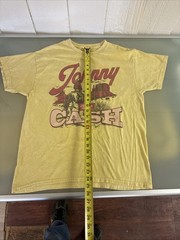 Johnny Cash Nashville Tennessee Cowboy Western T Shirt Adult L Yellow Tee