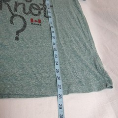 Roots Canada T-Shirt Why Knot? Rope Font Green Mens M Tagless Tee Cotton Blend