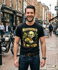 Nosferataco T-Shirt – Funny Nosferatu Vampire Horror Campy Taco Lovers Tee XS-5X