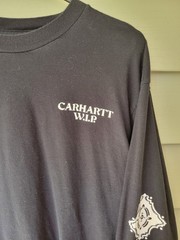 Carhartt WIP Long Sleeve T-Shirt Men’s Small Black Bandana Eyes Graphic Print