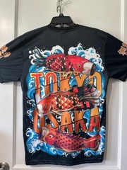 Cool T shirt Japanese Style Light weight comfortable Unisex Machine Wash Fish