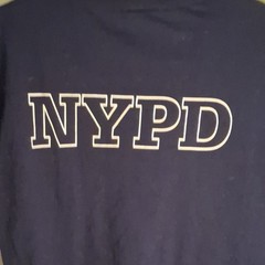 NYPD Navy Graphic Logo Tee L Regular Fit Short Sleeve Crew Neck Mens