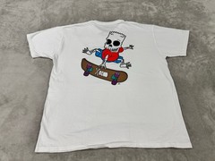 The Simpsons Halloween T-Shirt Sz XL Bart Skeleton Skateboarding Cotton Tee