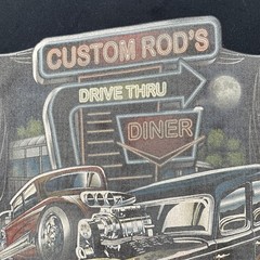 Dickies Custom Rod’s Auto Shop Work Shirt Button Up Embroidered Black XL Blend