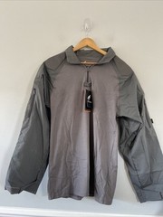Defcon 5 Tactical Padded T-shirt Combat Shirt Padding Collared Zip Neck XL Grey