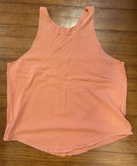 Unbranded Faded Orange XL Men’s Heavy Cotton Tank T-Shirt