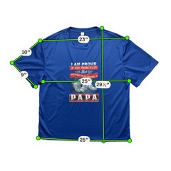 Papa Graphic T Shirt Mens 1XL Blue Fathers Day Dad Gift Fist Bump Tee