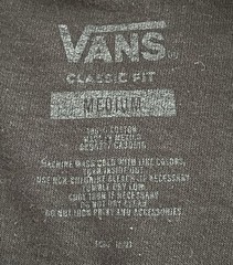 Vans Off the Wall Graphic Tee Black Short Sleeve Crew Neck Mens M Classic Fit