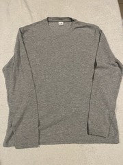 NN07 No Nationality Mens Long Sleeve Shirt Cliff Cotton Modal Gray Size Large