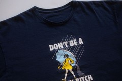 MORTONS SALT FUNNY VTG Y2K COMEDY DONT BE SALTY RETRO GRAPHIC BLUE T SHIRT 2XL