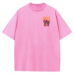 Men’s Oversized Acid Wash T-Shirt 100% Cotton Vintage BRAVE Graphic Tee