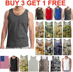 Mens Tank Top Muscle Gym Sleeveless Plain T-Shirts Tee A-Shirt NEW
