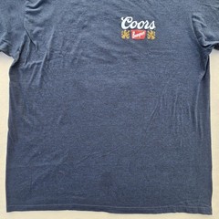 Tee Luv Coors Banquet Shirt Mens XL Blue Colorado Rocky Mountain Graphic Tee