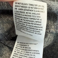 American Eagle Super Soft Icon Standard Fit Gray Heather Cotton T-Shirt Medium
