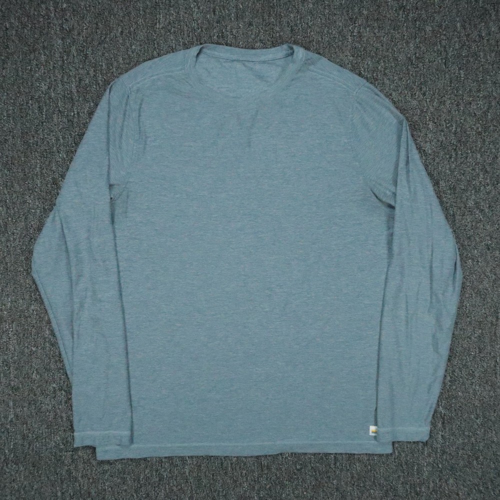 Vuori Shirt Mens Medium Blue Strato Tech Tee Long Sleeve Crew Neck V178