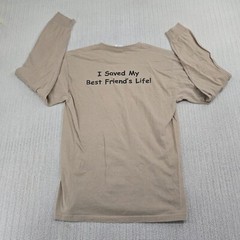 Doberman Rescue of North Texas Shirt Mens Medium Beige Long Sleeve Animal Rescue