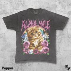 Alpha Male Funny Kitten Ironic Comfort Tee Cat Lover Gift