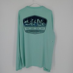 Salt Life Men’s XXL Green Graphic Print Long Sleeve Pocket T-Shirt
