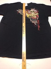 Lot Of 6 Men’s Size Large Black T-Shirts Biker Motorcycle With Damage