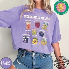 Inclusion Is My Jam Comfort Colors, Neurodiversity Shirt, Special Education Tee