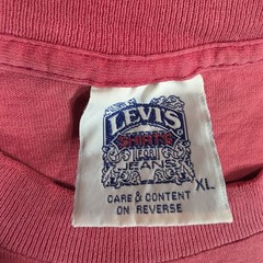 Vintage Levi’s 501 Shirt Mens XL Red Spellout Single Stitch Spellout Distressed