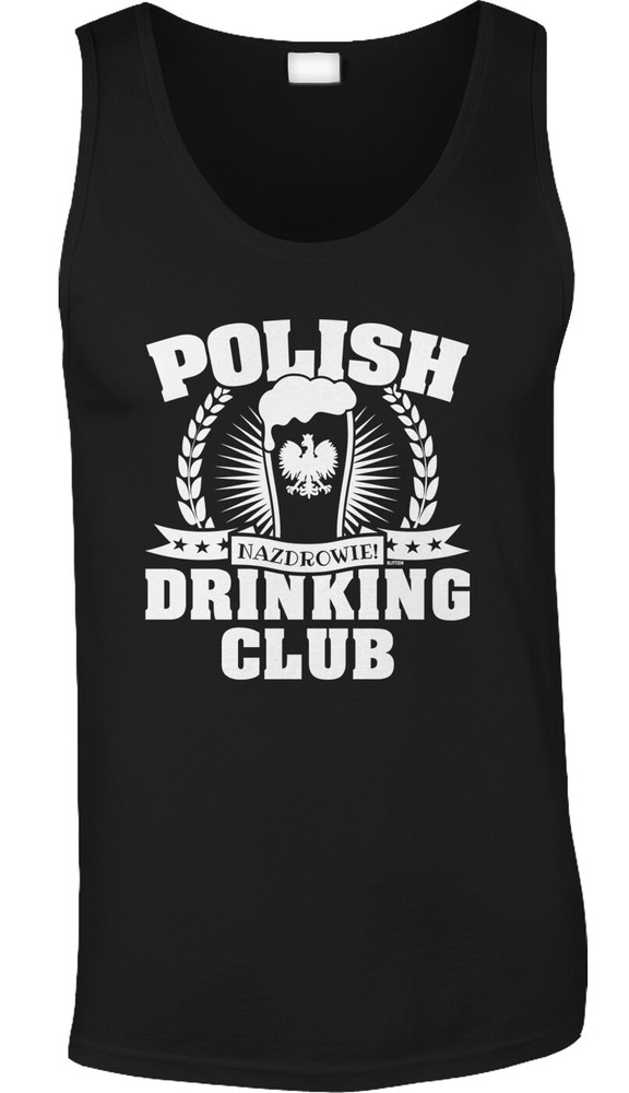 Polish Drinking Na Zdrownie Cheers Oktoberfest Polska Funny Beer Humor Mens Tank